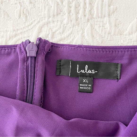 NWOT Lulus Simply Beautiful Purple One-Shoulder Cutout Maxi Dress XLarge - Picture 4 of 9